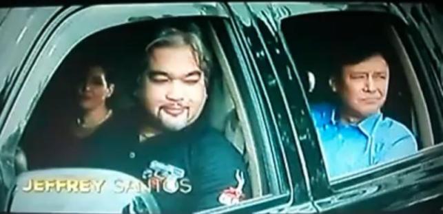 Screenshot from trailer: Jeffrey Santos as driver and personal body guard of Rey PJ Abellana.